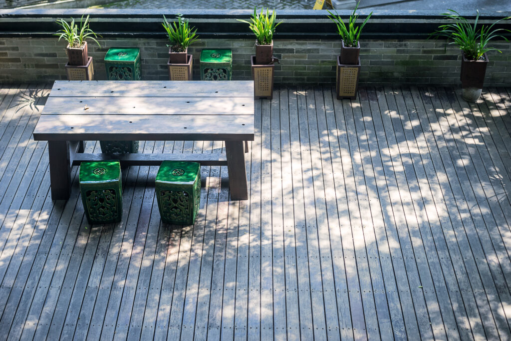 Timber deck-style patio demonstrating the quality of deck painters Sydney.